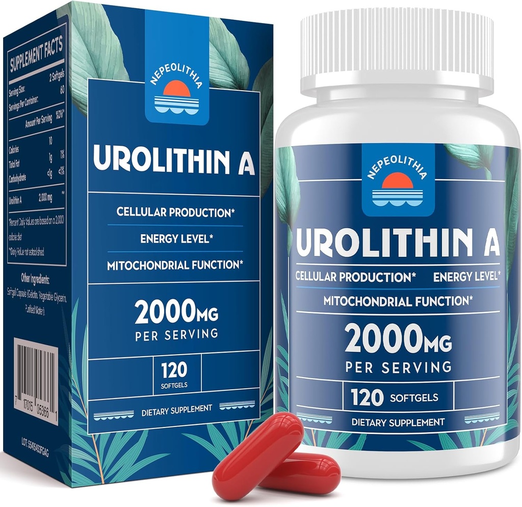 Urolithine A 2000mg, Glutenvrij, 120 Softgels