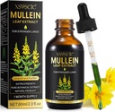 Mullein druppels voor de longen, Mullein blad extract voor de longen, Mullein blad extract tinctuur met chlorofyl natuurlijk kruidensupplement Mullein extract druppels voor de long reiniging en ademen gezondheid
