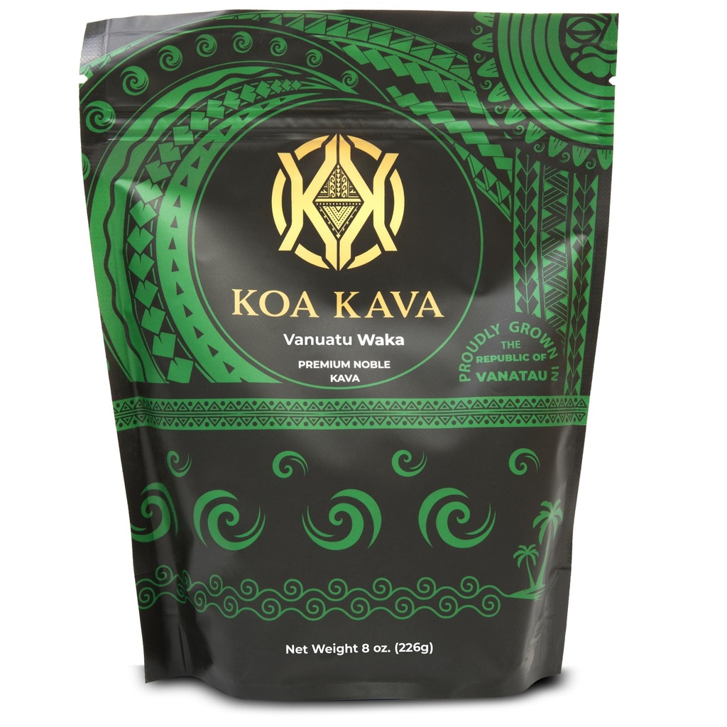 Vanuatu Koa Kava Kava Poeder - Premium Noble Waka Kava Thee gemaakt van Laterale Wortels in Vanuatu voor Authentieke Ontspanning. 8 oz.