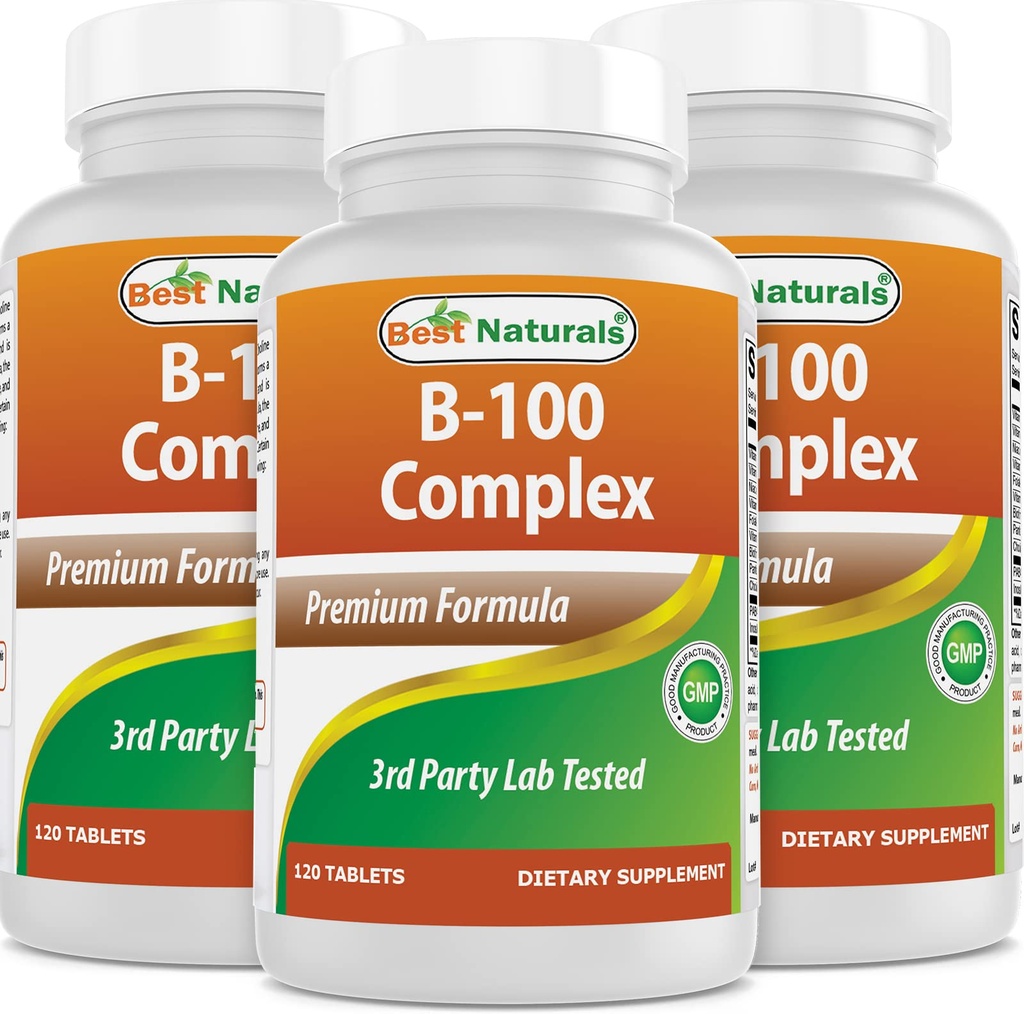 Best Naturals B 100 Complex 120 Tablets (B Complex Vitaminen) (120 Tellen (Pack of 3))
