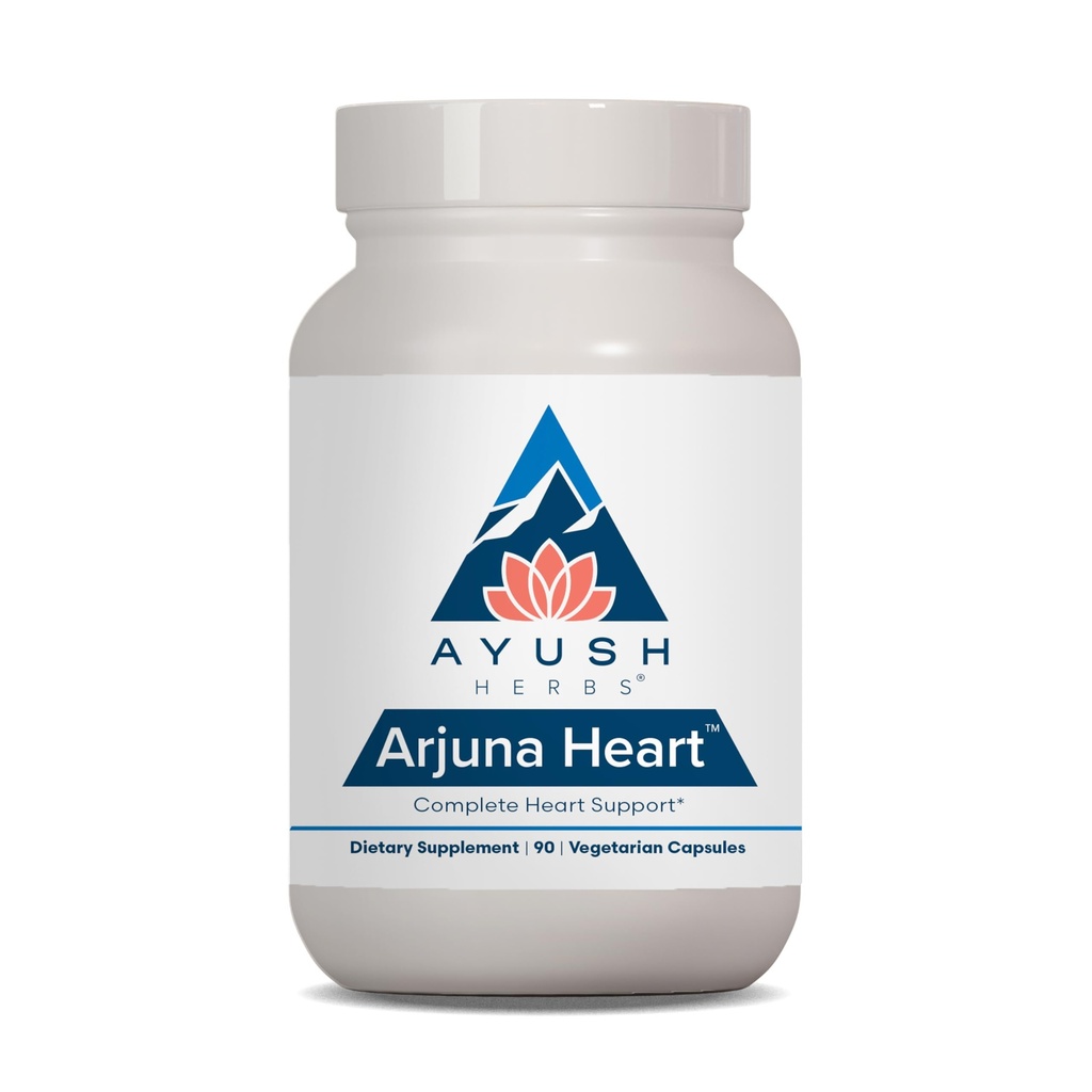 Ayush kruiden Arjuna hart, kruidensupplement voor hartondersteuning, hartbescherming Capsules voor mannen en vrouwen, 90 Vegetarische capsules