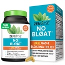 Zenwise Health No Bloat Digestieve Enzymen for Gut Health, Gas & Bloating Relief - Multi Enzymes Digestie Supplement with Probiotics, Ginger, Turmeric Dandelion & Lactase - Mannen & Women - 160 Tel.
