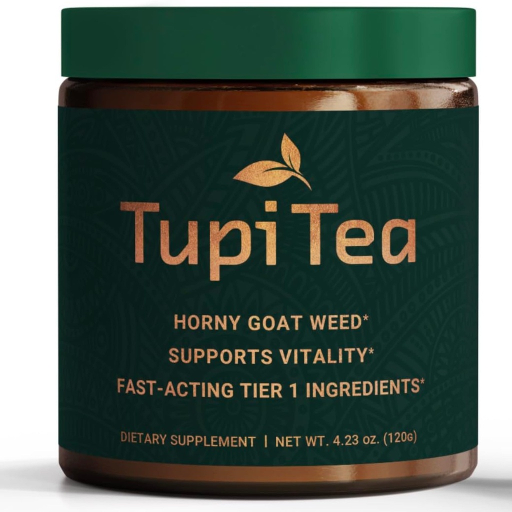 Horny Goat Weed Powder, Supplement w/Maca Root, Tribulus Terrestris Extract, Muira Puama to Boost Energy, Wellness & Nitric Oxide Prime Support for Men & Women. Beperkte dag van de maanddeal