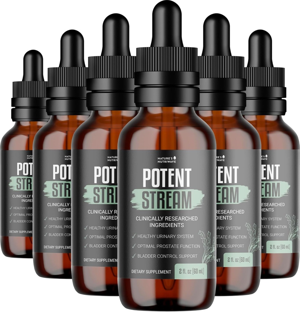 PotentStream Drops - Original Formula, Natural Liquid Supplement met Plant ondoordringbaar 100% natuurlijk, Made in USA, 6 maand Supply