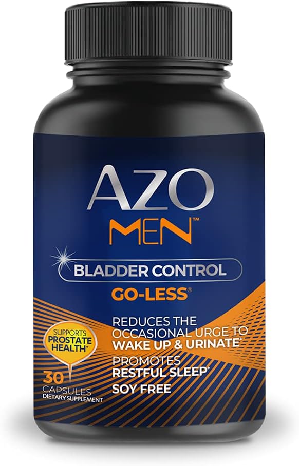 AZO Mannen Bladder Control, Dagelijkse Bladder Ondersteuning Ontworpen Speciaal voor Mannen Helpt Handhaaft Gezonde Bladder Controle en Verminder Occasional Urgency*, Ondersteunt Prostaat Gezondheid*, 30 CT
