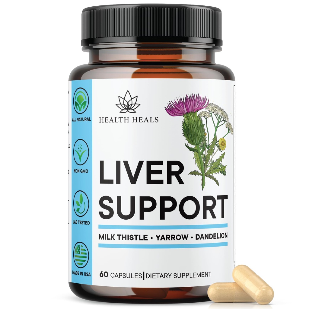 Lever Reiniging & Reparatie Formule - Herbal Lever Ondersteuning Supplement met melk distel Dandelion Root Kurkuma, Artichoke Extract voor lever gezondheid - 60 Tel.