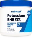 Nutricost Kalium BHB Zouten, Exogene Ketone Supplement, 6.4g Beta-Hydroxybutyraat per portie, 250 Gram