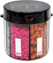 XL Supplement Pill Dispenser Fles, 7 Compartiment, Labels, Gemakkelijk Open, Anti-Mixing, UV-beschermde Organisator, Extra Large Maandelijks Vitamine, Monster Fit Medication Holder Inclusief Premium Medisafe App