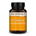 Dr. Mercola Vitamine E - Ondersteunt gezonde huid en antioxidantstatus - Tocoferolen en tocotrienolen Blend - Non-GMO, Glutenvrije & sojavrije - 30 capsules (30 porties)