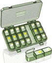 Weekly pil Organizer,3 keer per dag, grote reis 7 dagen pil Box met aparte container, Daily Portable Moisture-Proof pils geval voor medicatie, vitamines, visolie en supplementen