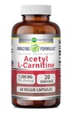 Verbazingwekkende formules Acetyl L-Carnitine Hcl Veggie Dieetsupplement - 500 Mg, Veggie Capsules (Niet GGO,Glutenvrij) Per fles - bevordert energieproductie en cognitieve functie (60 Tel.)