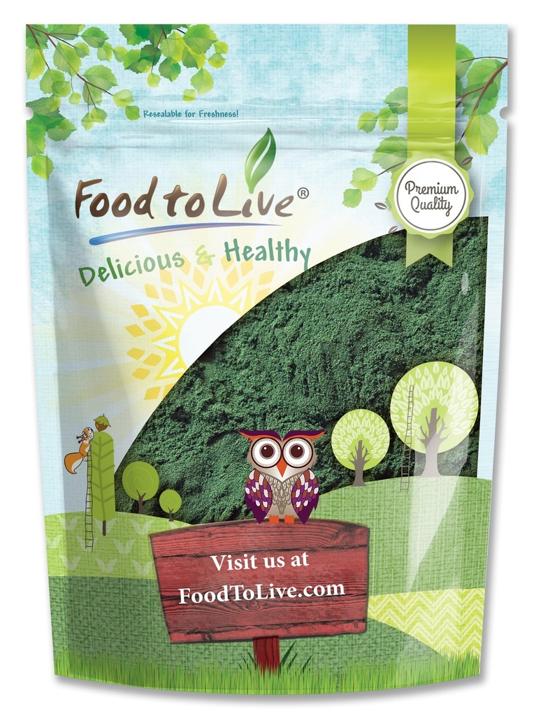 Food to Live Chlorella Powder, 1 Pound - Kosher, Raw Green Algae, Vegan Superfood, Bulk, Pure Vegan Green Protein, Rich in Vitamins and Minerals, Great for Drinks, Teas and Smoothies