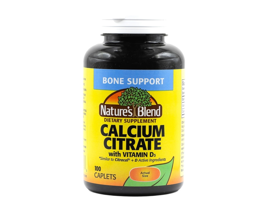 Nature's Blend Calcium Citroen met D3 100 Cplt