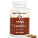 Real Paddestoelen Reishi Paddestoelen Capsules - Handpicked Biologische Paddestoelen Extracten - Red Reishi voor Tranquil Dagelijkse Wellness met Geverifieerde Beta Glucans Vegan, Non-GMO, Geen Graan Fillers, 200 ct