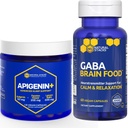 NATUURLIJKE STAKKEN GABA Brain Food + Apigenin Supplement voor slaapbundel - Ondersteunt ontspanning en slaap* - 180 Totaal Capsules