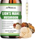 Lions Mane Liquid - Hersenondersteuning, energie, geheugen & focus - Sugar & alcohol-vrije Lions Mane Supplement - 2 Fl OZ, 2 maand levering