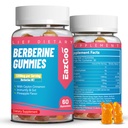 Berberine Gummies met Ceylon Cinnamon,1200mg Berberine HCI Supplement voor Metabolisme en energie-ondersteuning, Vegan, Non-GMO en Gelatine-Free - 60 Tellen