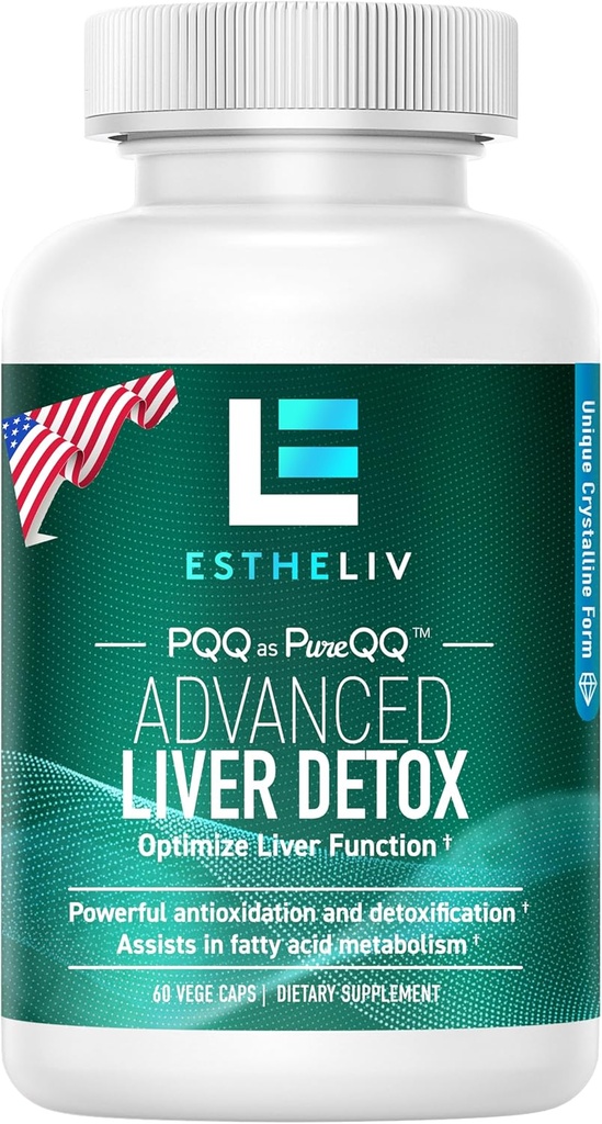 Leverreiniging Detox & Repair PQ + Inositol Formule, bijgewerkt V2.0 (Niet-melkdistelsupplement en Artichoke Extract), voor levergezondheid en lever detox, Vernieuwen leverondersteuning