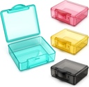 Kleine pil Box 4 stuks, leuke reis pil Organisator Case Mini Tiny Clear Plastic opslagcontainers Draagbaar voor zaktas
