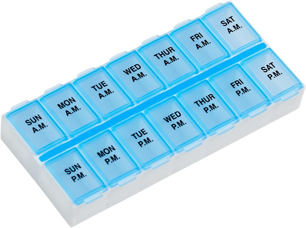 Ezy dosis blauw, witte 7 dagen pil Organizer 67375