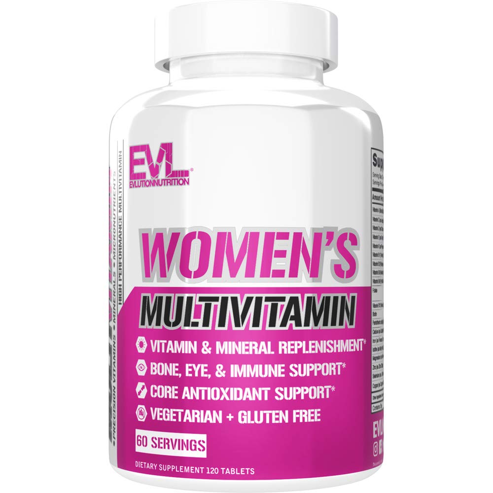 Evlutie Voeding Vrouwen Multivitamine - Volledig Spectrum Vitaminen & Mineralen, Immuun Gezondheid, Vitamine C & D, IJzer, Zink, Antioxidanten & Bioflavonoïden, Huid, Haar, Bot, Ooggezondheid, 120 tabletten, 60 dagen