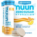 Nuun Zero Sugar Hydration Electrolyte Tablets - Natrium, Kalium, Chloride, Calcium, Magnesium, Lichte en Heerlijke Fruitsmaken, Geen Suiker, Glutenvrij, Veganistisch, Gemengde Citrus 4 Pack (40 porties Totaal)