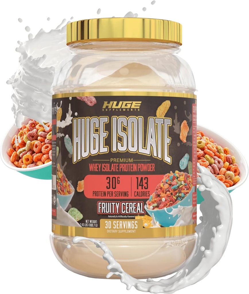 Enorme supplementen Isolaat Proteïne Poeder - 30g Proteïne Per Serving, Fast Digesting, 14,5g Essentiële Aminozuren (30 Servers) (Vruïteitsgranen)