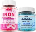 L-MethylFolaat 15mg + Iron Biglycinate 26mg Gevulde Gummies