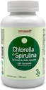 NANOWELL Chlorella & Spirulina 720 tabletten - Chlorella, Spirulina, Antioxidanten, Vitaminen, rijk aan eiwitten, Gebroken celwand (720 aantal)