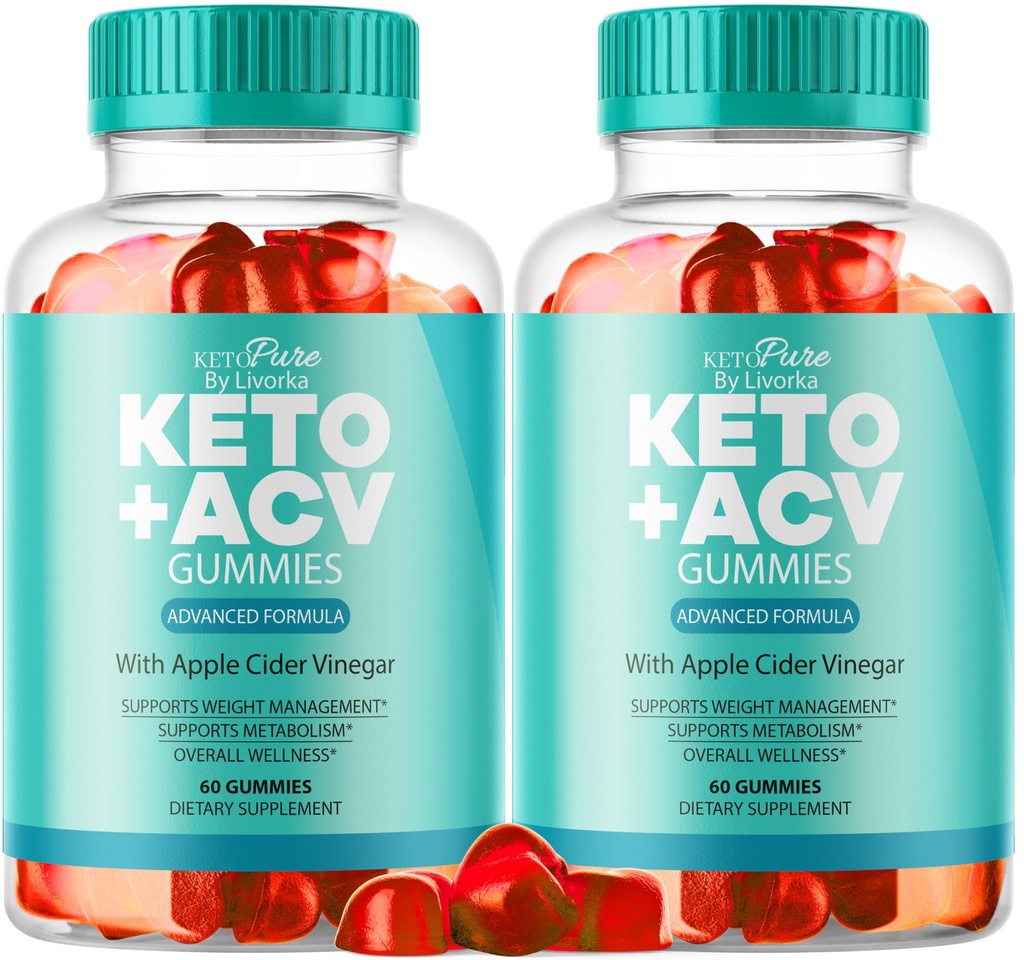 (2 verpakkingen) Keto Pure ACV Gummies, Keto Pure Gummies, 120 Gummies gedurende 2 maanden