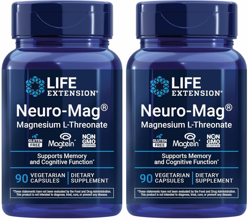 Life Extension Neuro-mag Magnesium L-threonaat, 90 Count (Pack of 2)