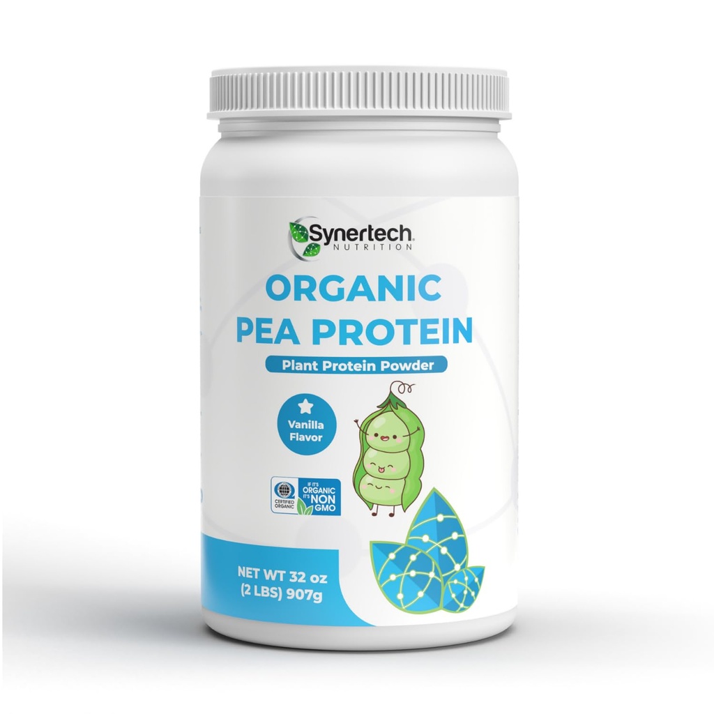 Veganistische Vanille Gearomatiseerde Plant-Based Pea Protein (2lbs)