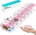 Odaro Extra Large Wekelijkse Pillen Organisator 2 keer per dag, Pill Box 7 Dag Am Pm te houden dagelijkse medicijnen vitamine en supplementen - Roze
