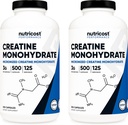 Nutricost Creatine Monohydraat 3000 mg Serving, (750 mg per capsule), 500 capsules (2 flessen)