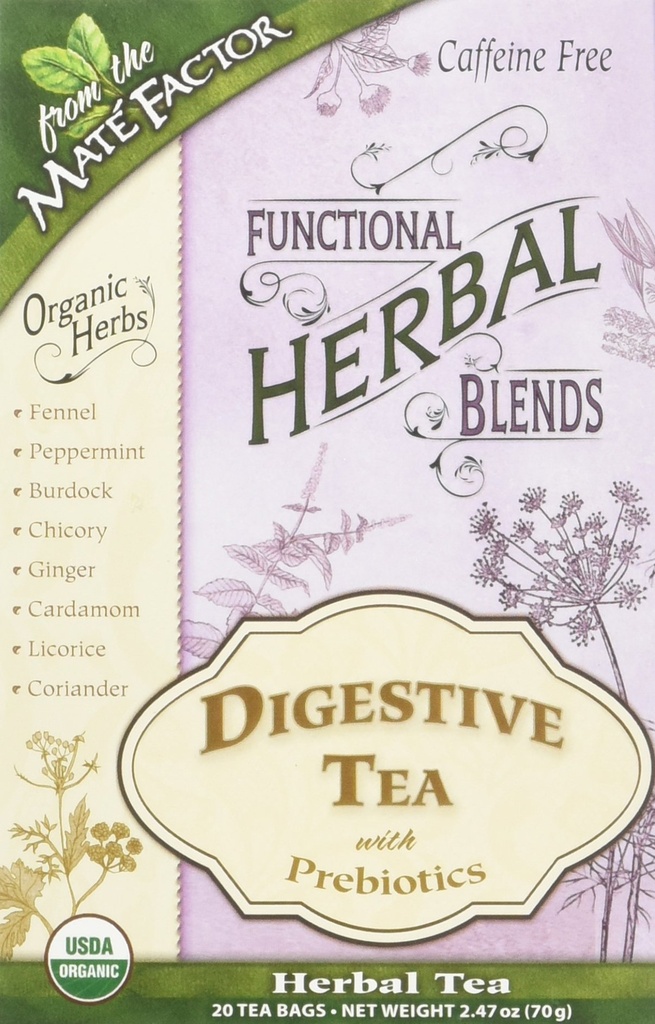 Mate Factor Functionele Kruiden Blends - Digestief Thee met Prebiotica 20 Bag(S)
