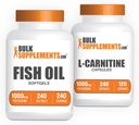 BulkSupplements Visolie 1000mg Softgels + L-Carnitine Capsules bundel