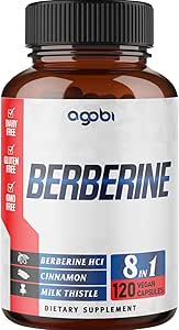 agobi 120 Capsules - Berberine Supplement met Ceylon, Melkdistel, Kurkuma, Vlierbes & Black Pepper - 4 maand levering