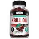 Kaya Naturals - Antarctische Krillolie 500mg met Omega 3, EPA, DHA, Fosfolipiden & Astaxanthine Supplement - Hersenen en gezondheid Vitamine - Antiveroudering Supplement - 30 Tel Softgels