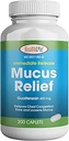 HealthLife® Mucus Relief Guaifenesin Caplets 400 mg, Direct Release (300 Count) Fast Acting Expectorant, Thin and Loosens Mucus, Relives Borstcongestie, Hoest, Koud en griep