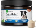 Ultimate Pet Nutrition Nutra Thrive Canine, 40-in-1 Nutritional Powder Supplement for Dogs with Digestion and Immune Support, Vitamins, Minerals, Probiotics, Enzymes, 30 Scoops