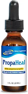 NOORD-AMERIKAANSE HERB & SPICE PropaHeal - 1 fl. oz. - Wild, Emulsified Propolis Extract - Immune Support - Non-GMO - 130 Servings