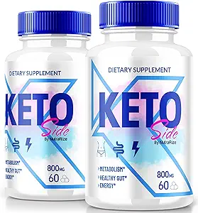 (2 Pack) Keto Side Capsules, Premium supplement ter ondersteuning van actieve levensstijl, all- Natural Keto ondersteuning voor het bereiken van fit en gezond lichaam, KetoSide Detox Pillen Reviews (120 capsules)