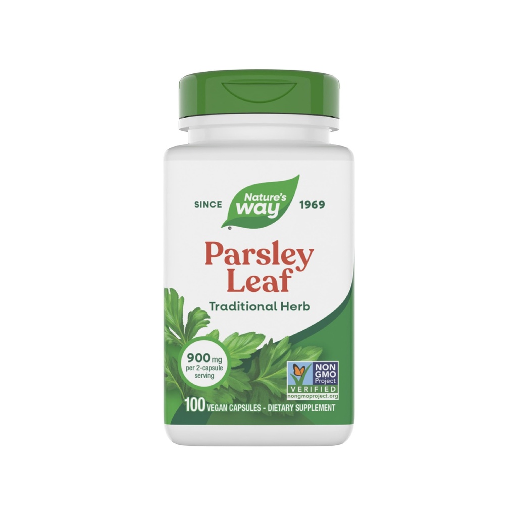 Nature's Way Premium Kruidenpeterselieblad Biedt Chlorofyl, 100 Vegan Capsules