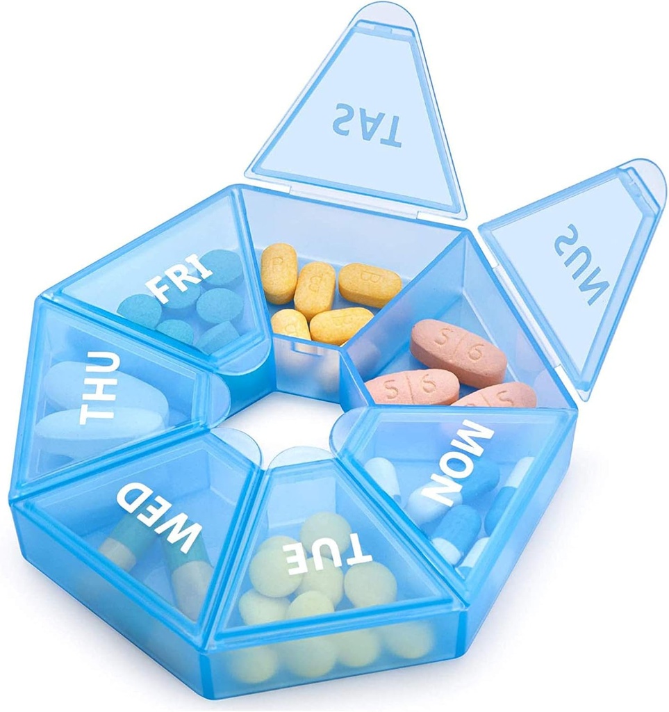 Wekelijkse Pillen Organisator Grote 7 dagen pil Box Organisator Dagelijkse Geneeskunde Case voor Vitamine Fish Oil Pillen Supplementen Artritis Vriendelijk