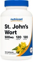 Nutricost Sint-Janskruid Capsules (500mg) 120 Capsules - Vegetarisch, Glutenvrij en Non-GMO