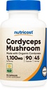 Nutricost Cordyceps Mushroom Capsules 1100mg, 45 Serv - CCOF Gecertificeerd Gemaakt met biologische, vegetarisch, Glutenvrij, 550mg Per Capsule (90 Capsules)