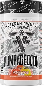 Pumpageddon, Non Stim Pre-Workout Powder, Explosive Workouts, Insane Endurance, Skin Splitting Pumps, Veteranen eigendom en Operated, Verpakking mei Vary (25 Serves, Perach Rings)