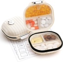 Zannaki Pill Case Portable Small Weekly Travel Pill Organizer, schattig vocht Proof pil Box houder voor Pocket zakje, Daily Mini Pocket Pharmacy Medicine Container voor vitamine, visolie, supplement