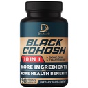 Black Cohosh Supplement - 3 maanden voor Menopauze & Immune Health - Blend van 12 Potent Herb Inclusief Dong Quai, Chasteberry, Wild Yam, Red Clover, Black Pepper & Others - 90 Vegan Capsules