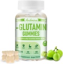 L-Glutamine Gummies 1000 mg, met Trehalose, L Glutamine Supplement Ondersteuning Intestinaal, Boost Immune & Muscle Health, voor volwassenen en kinderen, niet-GMO, Veganistisch, Glutenvrij, druivensmaak, 60